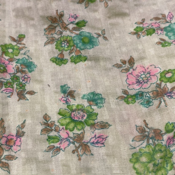 Vintage 60s Floral Cottagecore Flutter Sleeve Button Front Maxi Peasant Dress - Picture 10 of 16